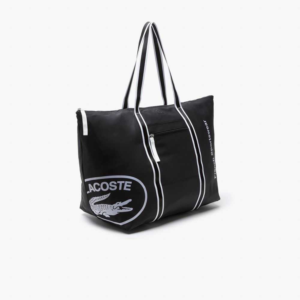 Lacoste Contrast Print Collapsible Weekend Siyah Beyaz | DK3654071