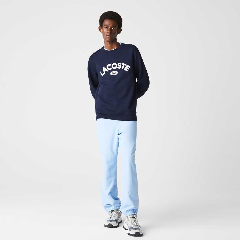 Lacoste Crew Neck Branded Terry Lacivert Mavi | IZ8501743