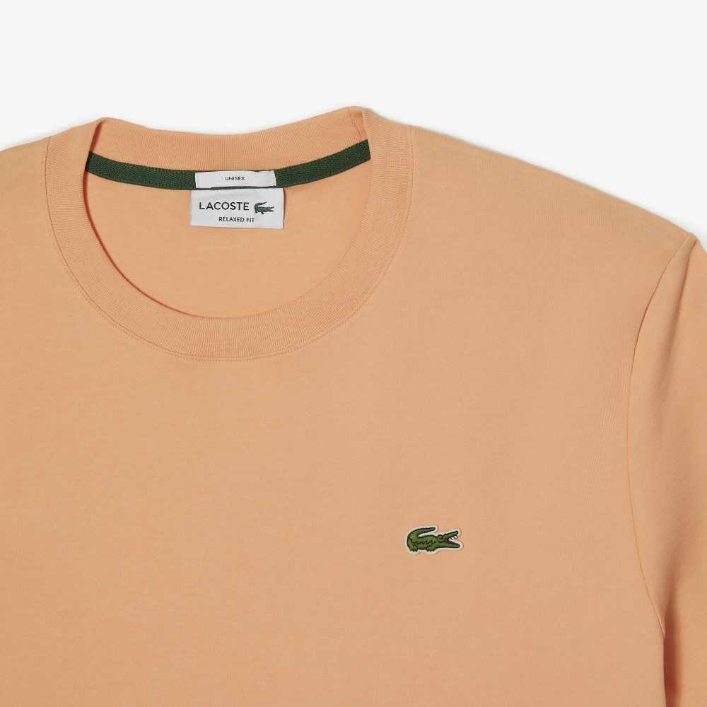 Lacoste Crew Neck Organic Pamuklu Açık Turuncu | EC1862947