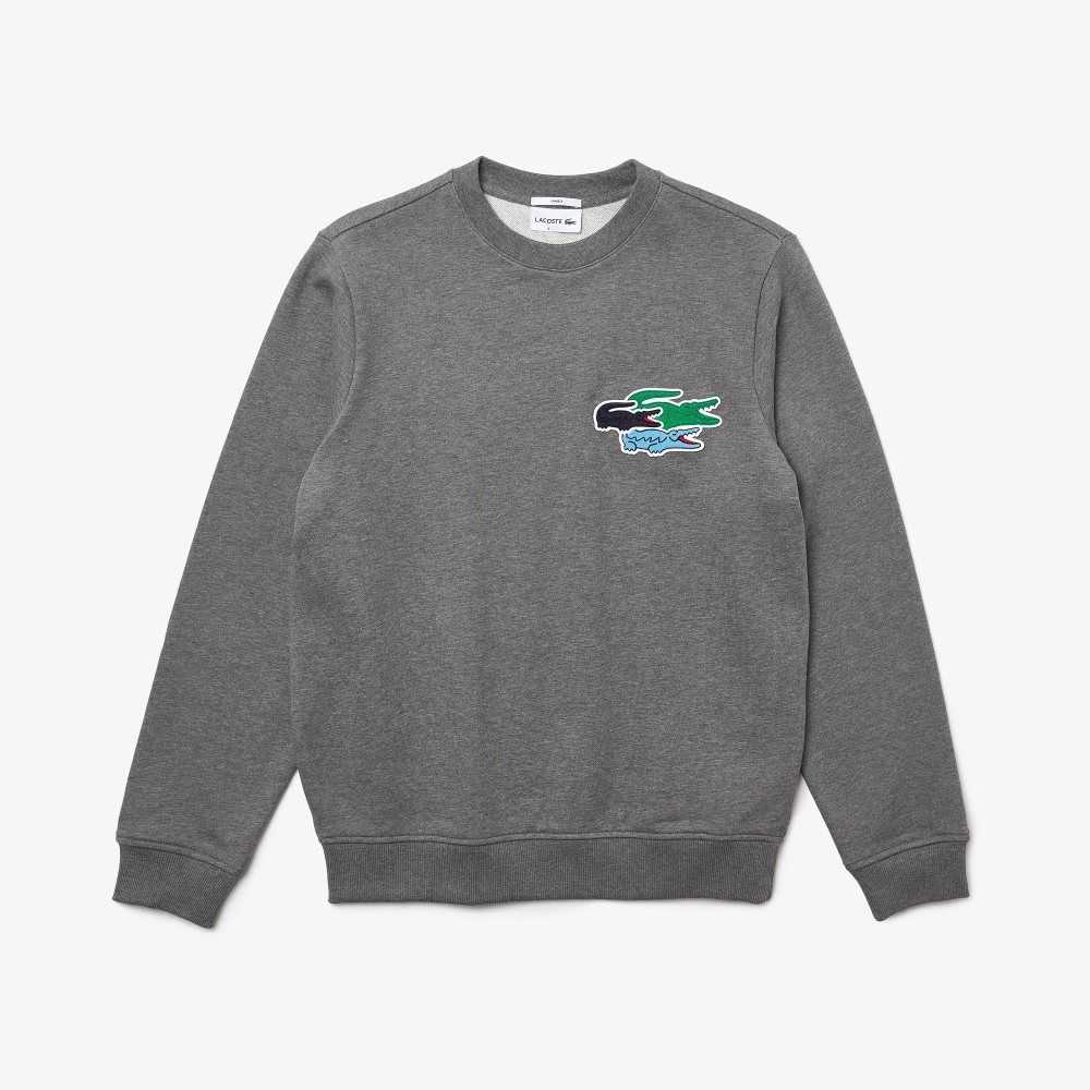 Lacoste Crew Neck Organic Pamuklu Gri | DB1854326