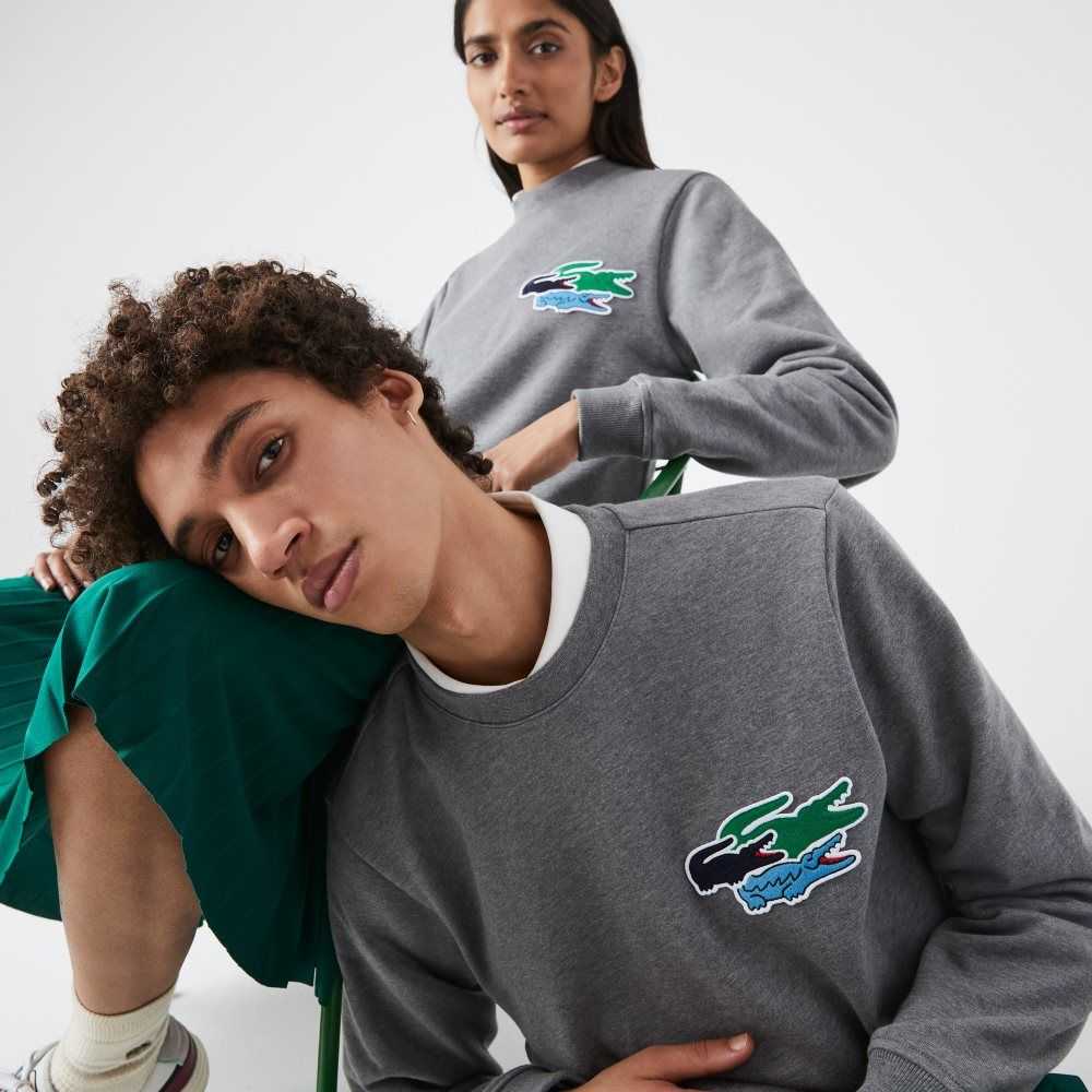 Lacoste Crew Neck Organic Pamuklu Gri | DB1854326