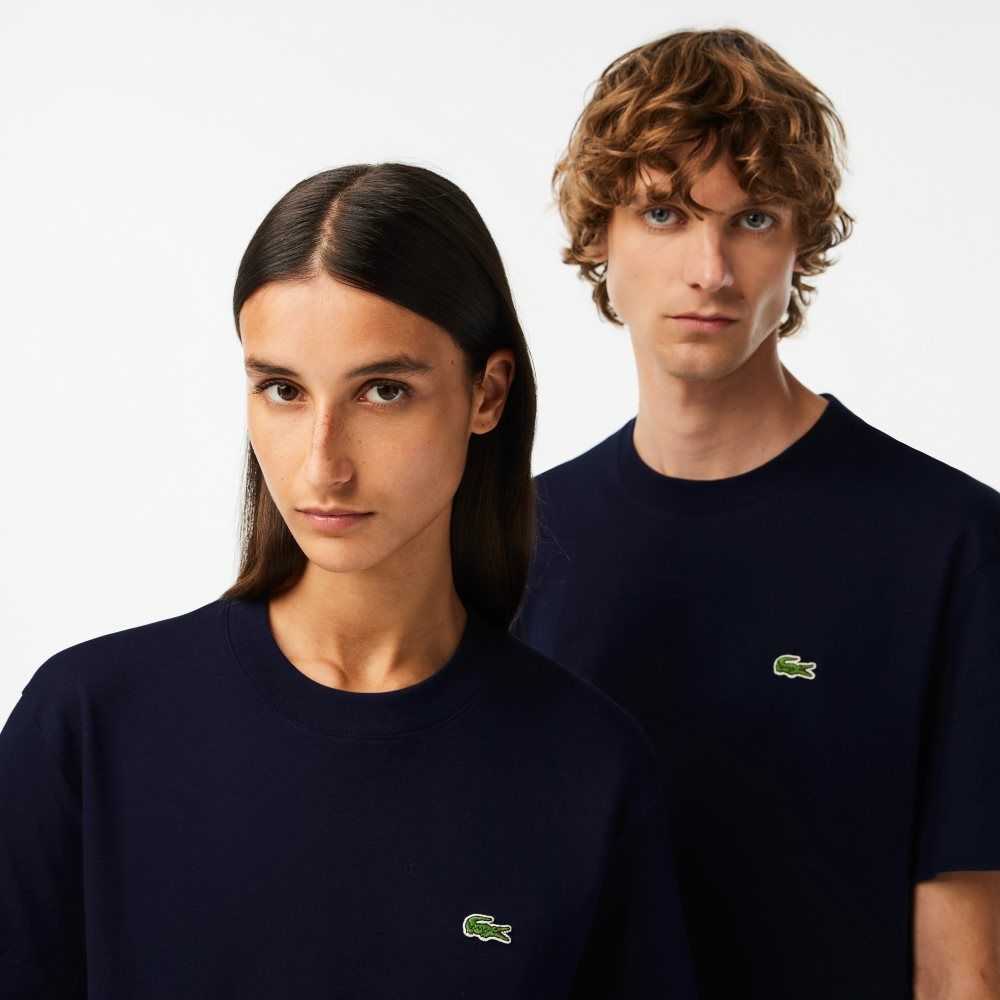 Lacoste Crew Neck Organic Pamuklu Lacivert Mavi | VP6982074