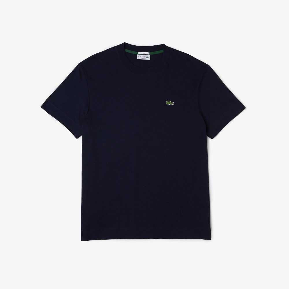 Lacoste Crew Neck Organic Pamuklu Lacivert Mavi | VP6982074