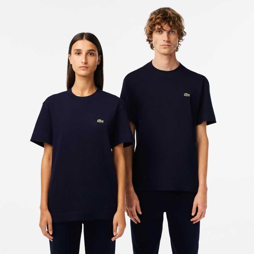 Lacoste Crew Neck Organic Pamuklu Lacivert Mavi | VP6982074