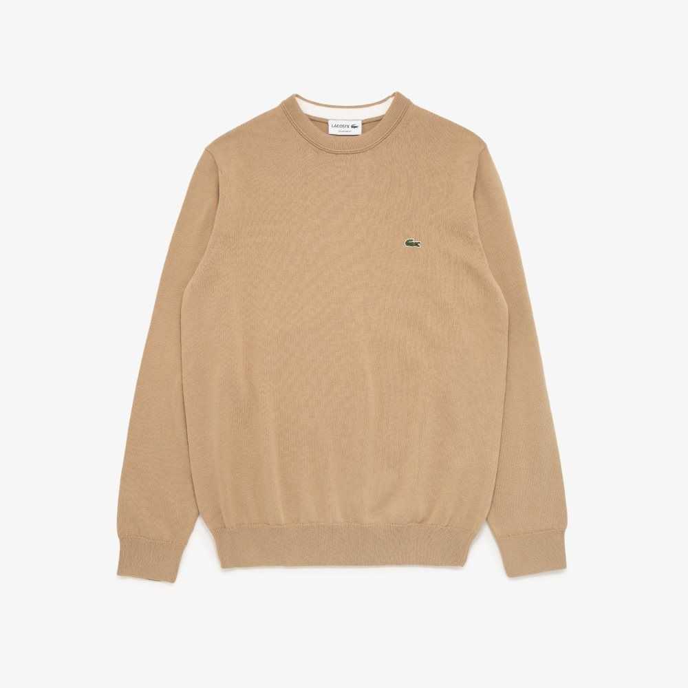 Lacoste Crew Neck Pamuklu Bej Rengi | ZK8036127