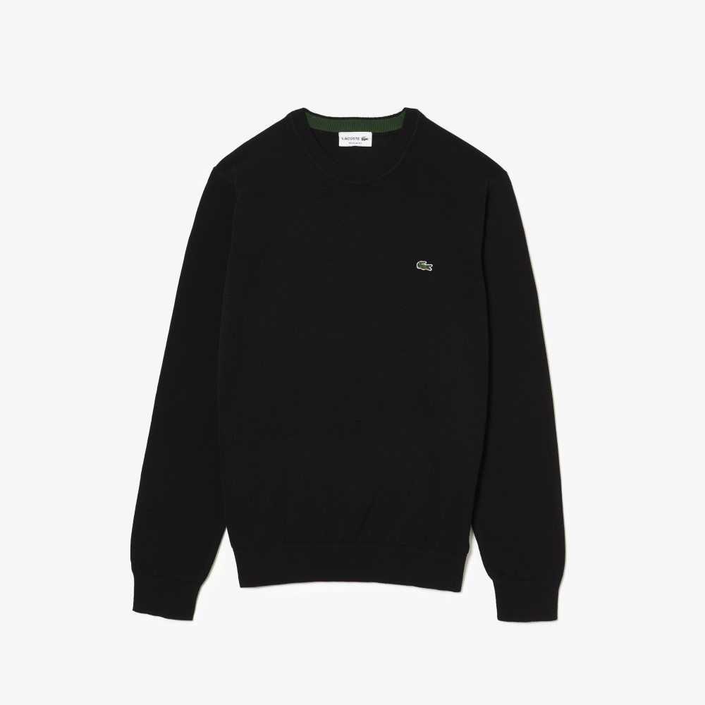 Lacoste Crew Neck Pamuklu Siyah | DC3648925