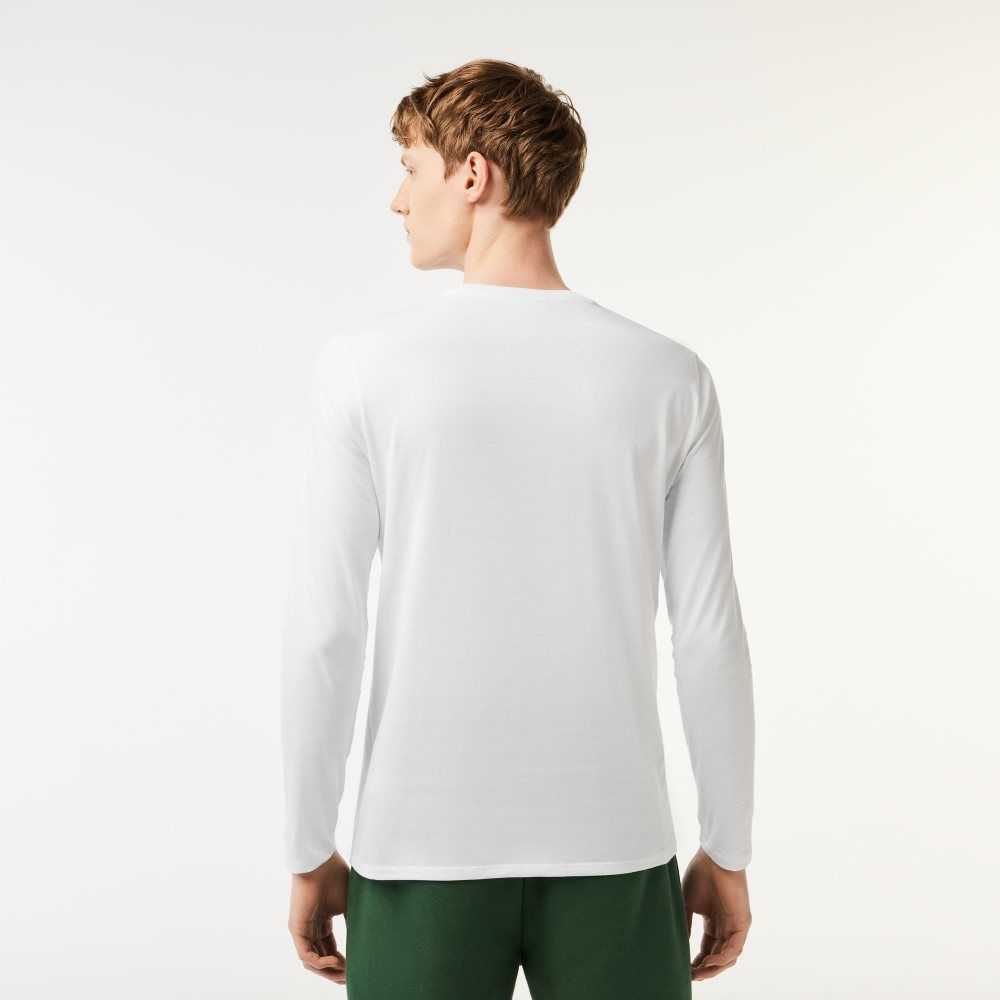 Lacoste Crew Neck Pima Pamuklu Jersey Beyaz | TJ0915273