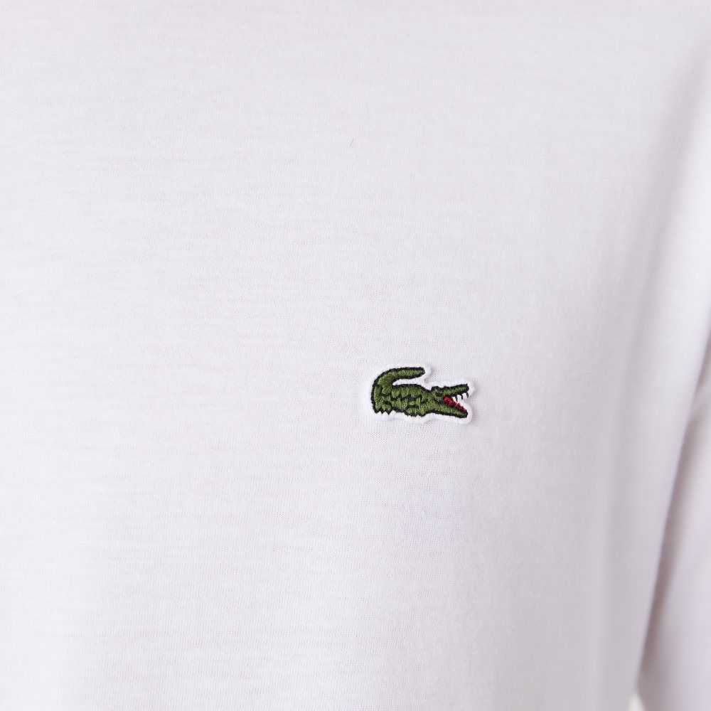 Lacoste Crew Neck Pima Pamuklu Jersey Beyaz | TJ0915273