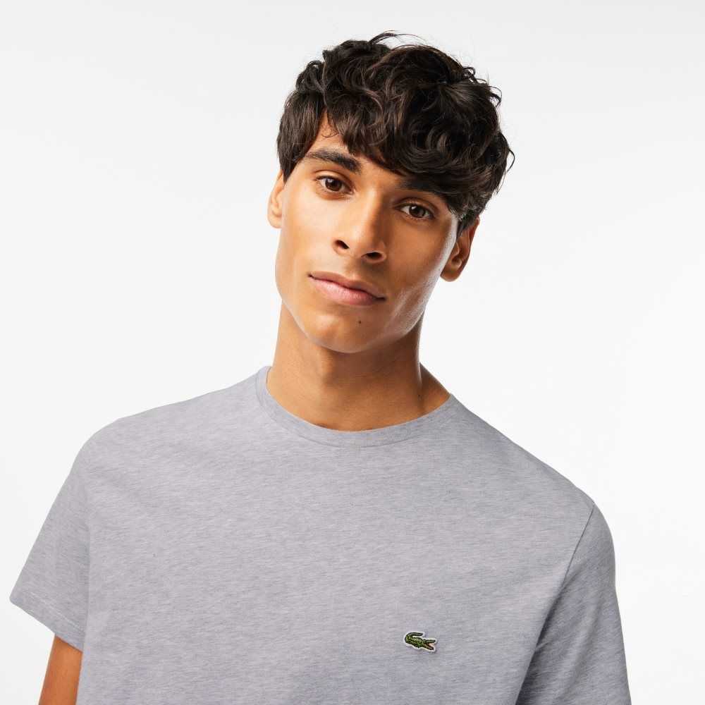 Lacoste Crew Neck Pima Pamuklu Jersey Gri | HX4960823