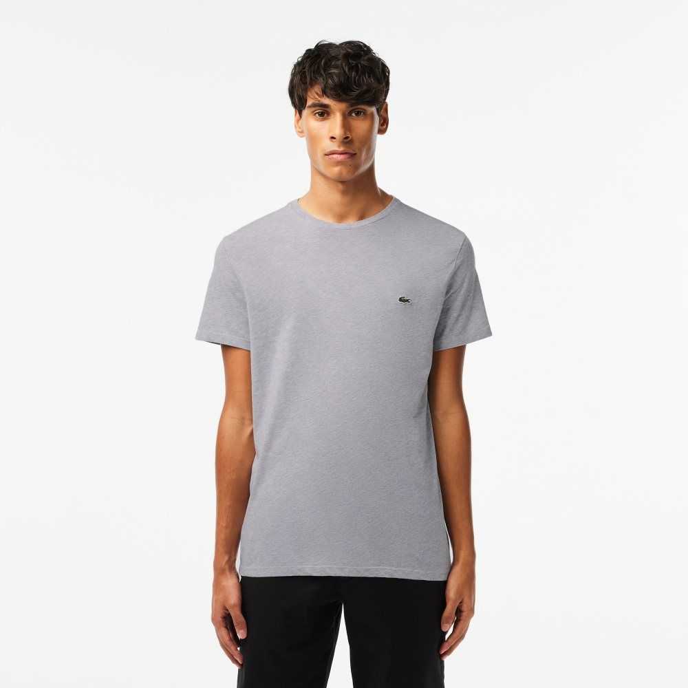 Lacoste Crew Neck Pima Pamuklu Jersey Gri | HX4960823