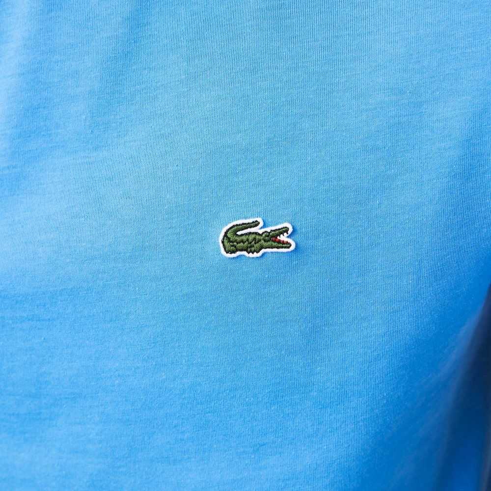 Lacoste Crew Neck Pima Pamuklu Jersey Mavi | OC8264730