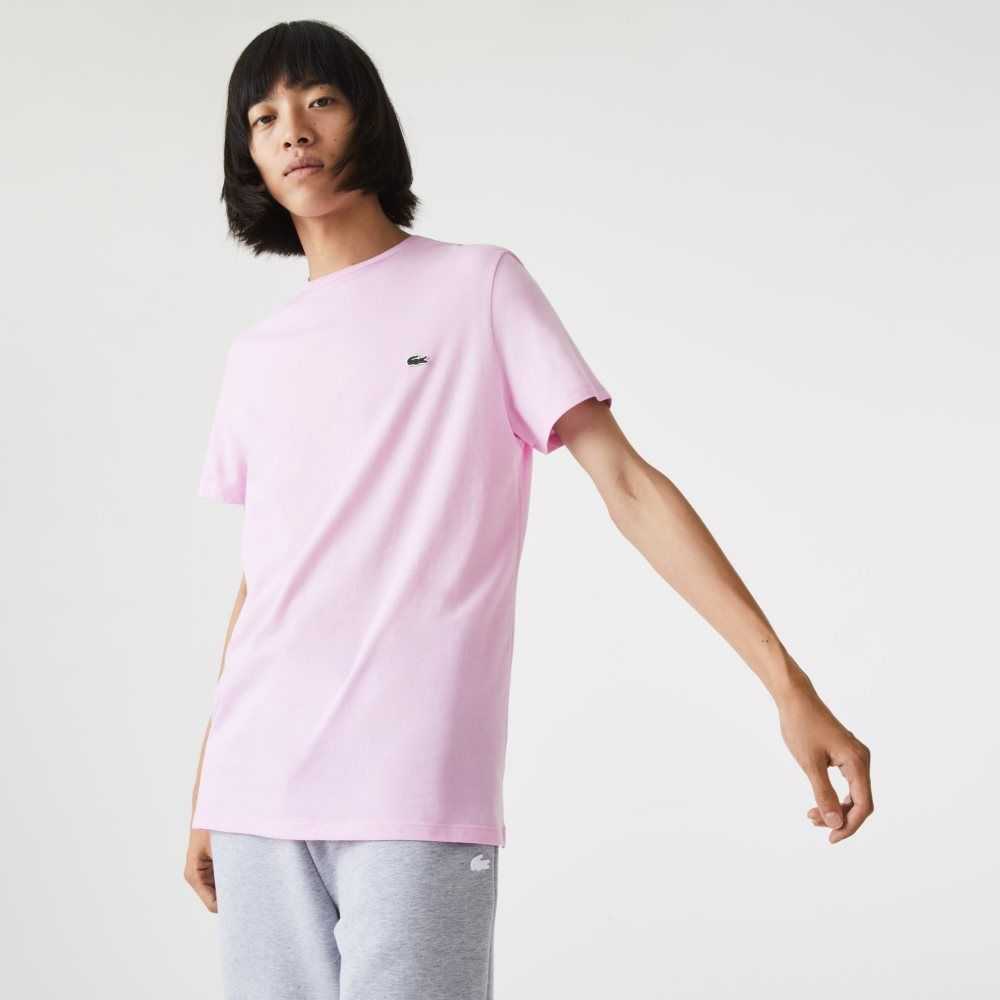 Lacoste Crew Neck Pima Pamuklu Jersey Pembe | AY2508347