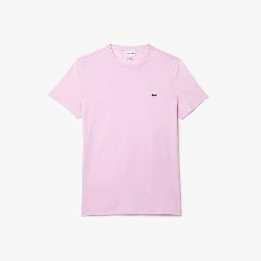 Lacoste Crew Neck Pima Pamuklu Jersey Pembe | AY2508347