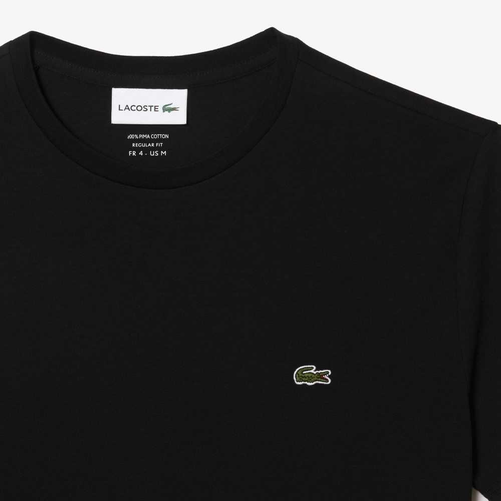 Lacoste Crew Neck Pima Pamuklu Jersey Siyah | BW1580297