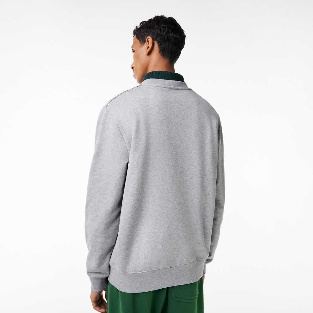 Lacoste Crew Neck Unbrushed Fleece Sweatshirt Gri | NU5436780