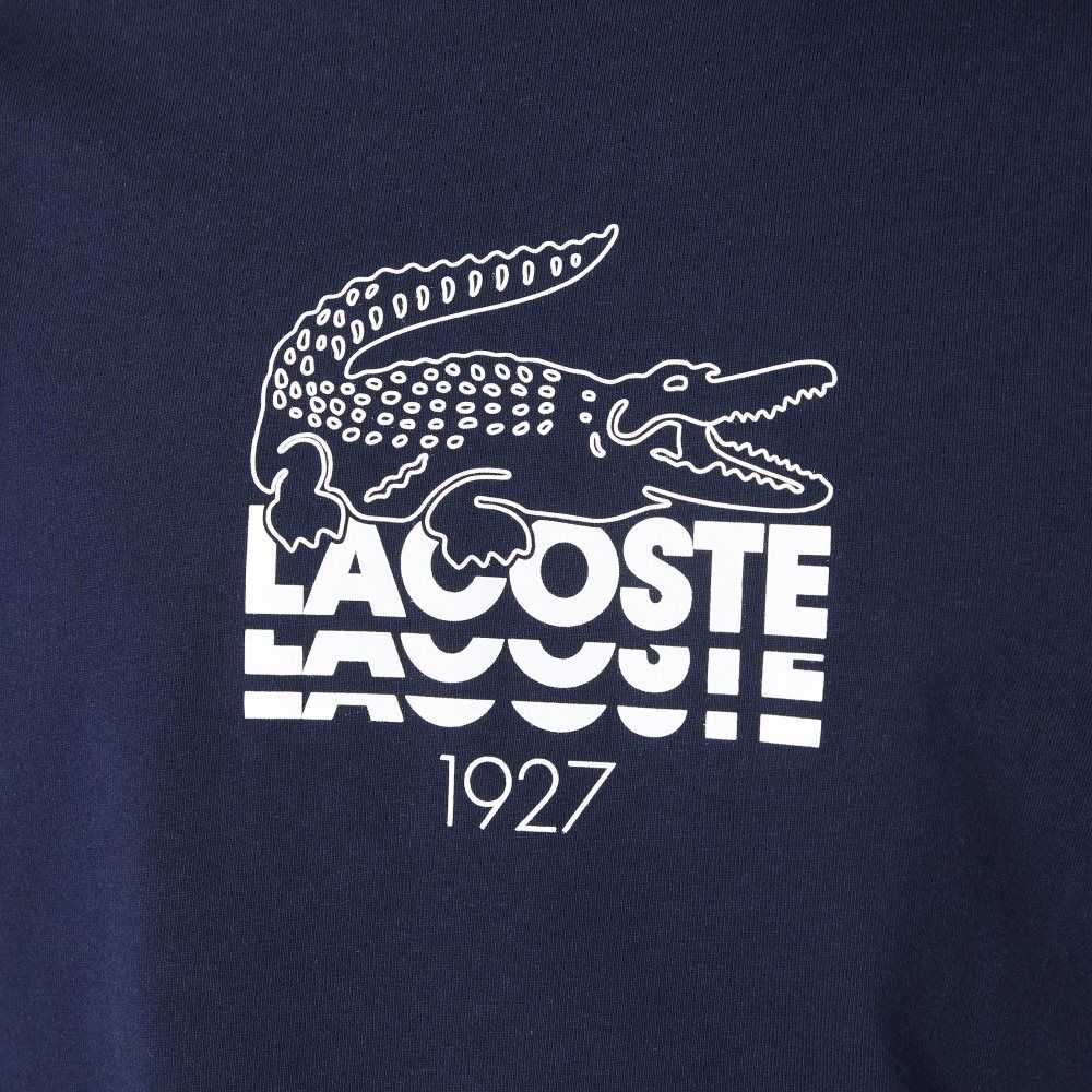 Lacoste Crocodile Branding Crew Neck Pamuklu Lacivert Mavi | ZD3624701