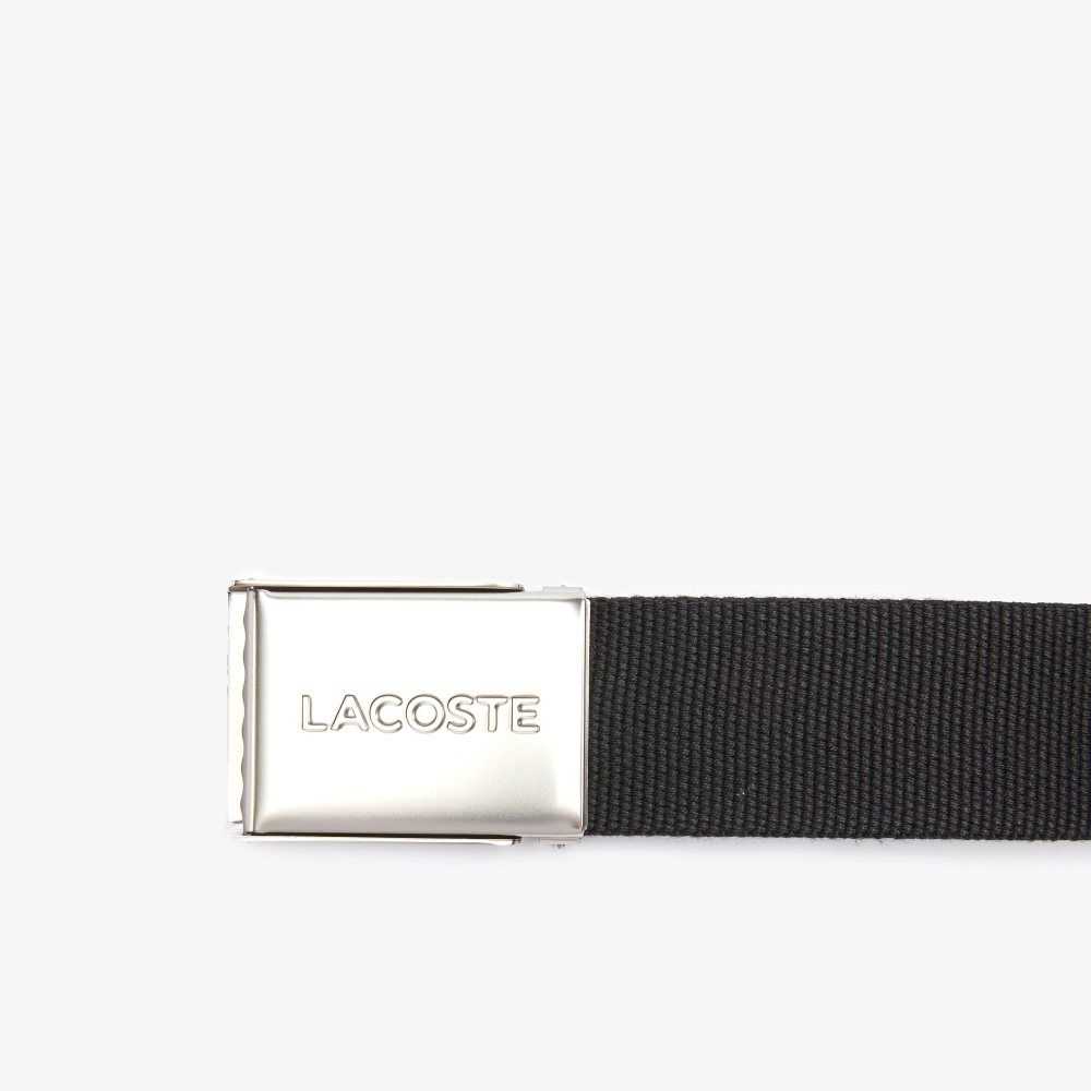 Lacoste Engraved Tokalı Woven Fabric Siyah | AU1563980