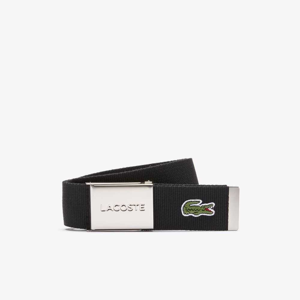 Lacoste Engraved Tokalı Woven Fabric Siyah | AU1563980