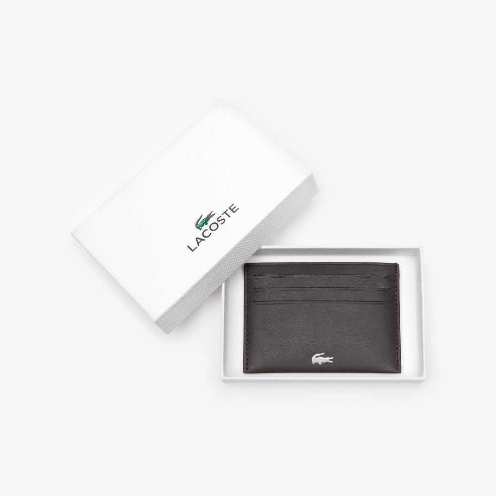 Lacoste Fitzgerald Deri Card Holder Koyu Kahverengi | WB8726109