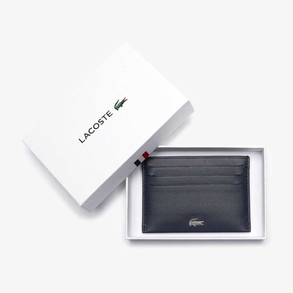 Lacoste Fitzgerald Deri Card Holder Lacivert | RJ3561098