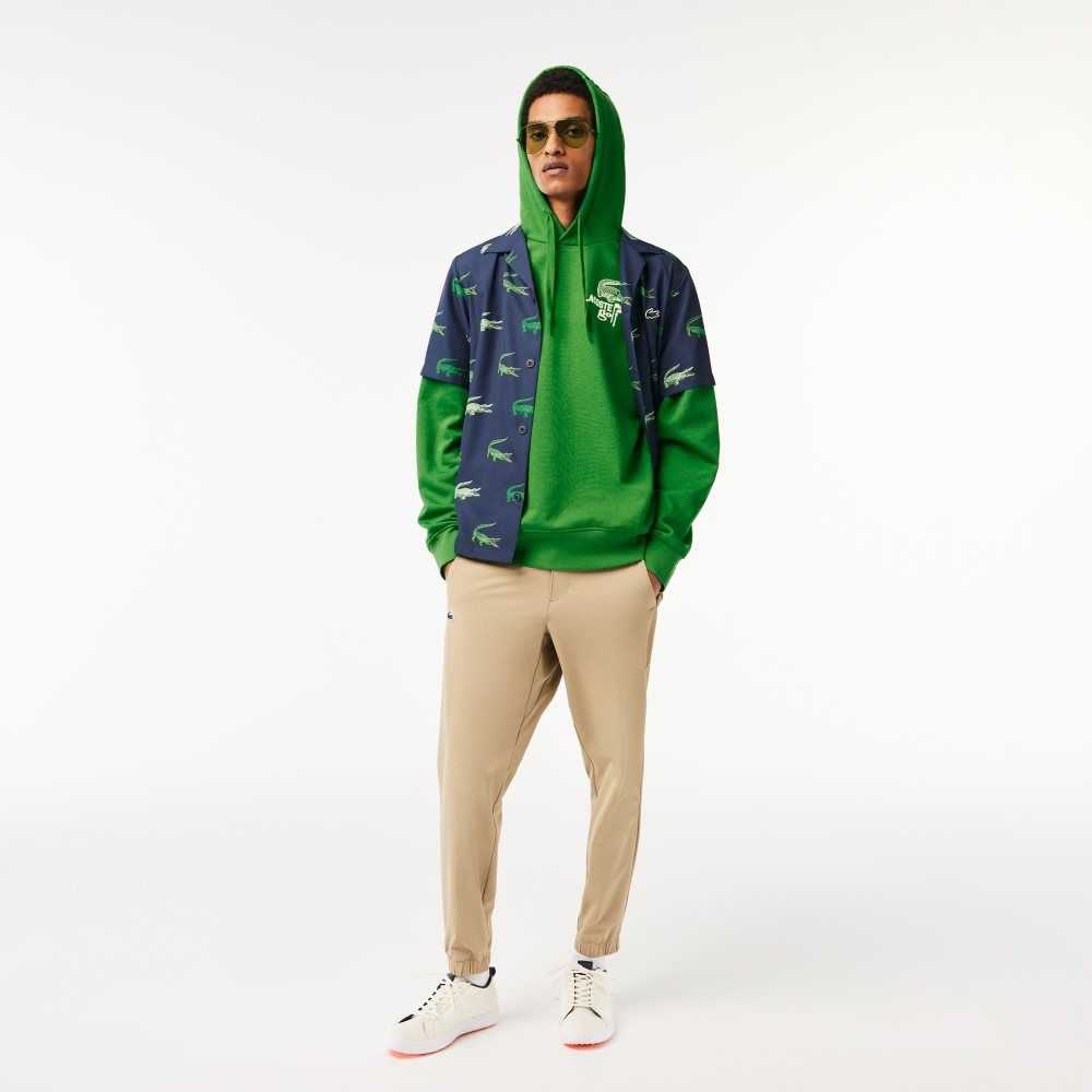 Lacoste Golf Relaxed Fit Hoodie Yeşil | TI2143650