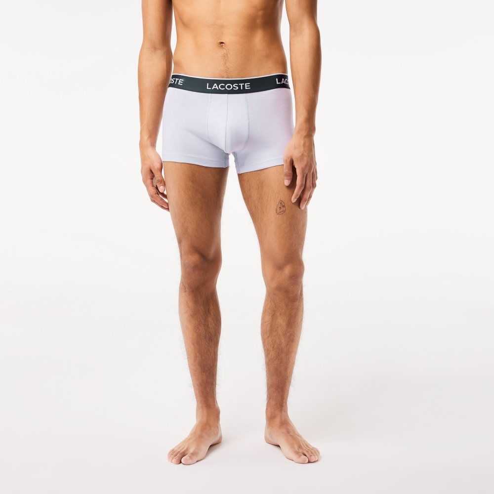 Lacoste Gündelik Boksör Brief 3-Pack Mor Lacivert Mavi Gri | NI0568321