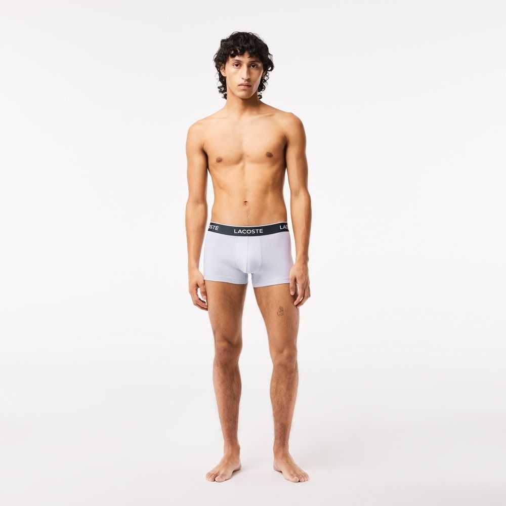 Lacoste Gündelik Boksör Brief 3-Pack Mor Lacivert Mavi Gri | NI0568321