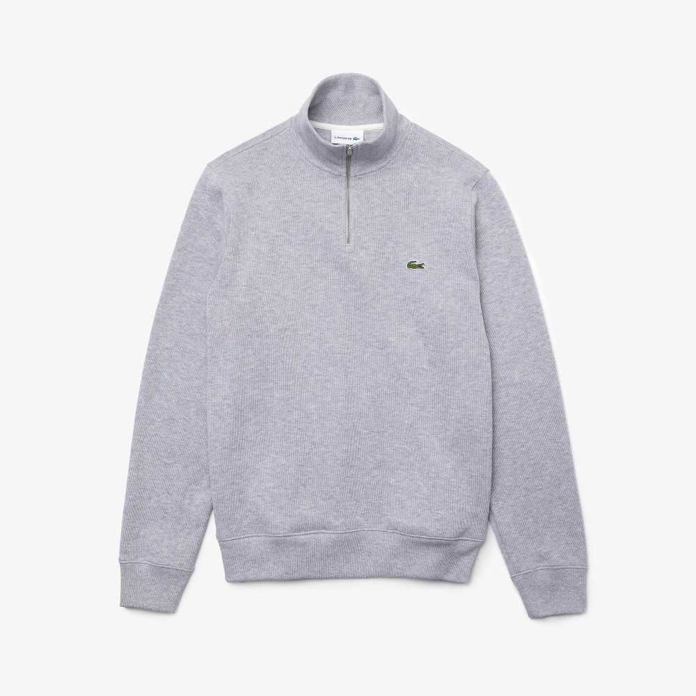 Lacoste Half Zip Pamuklu Gri | XV9086147