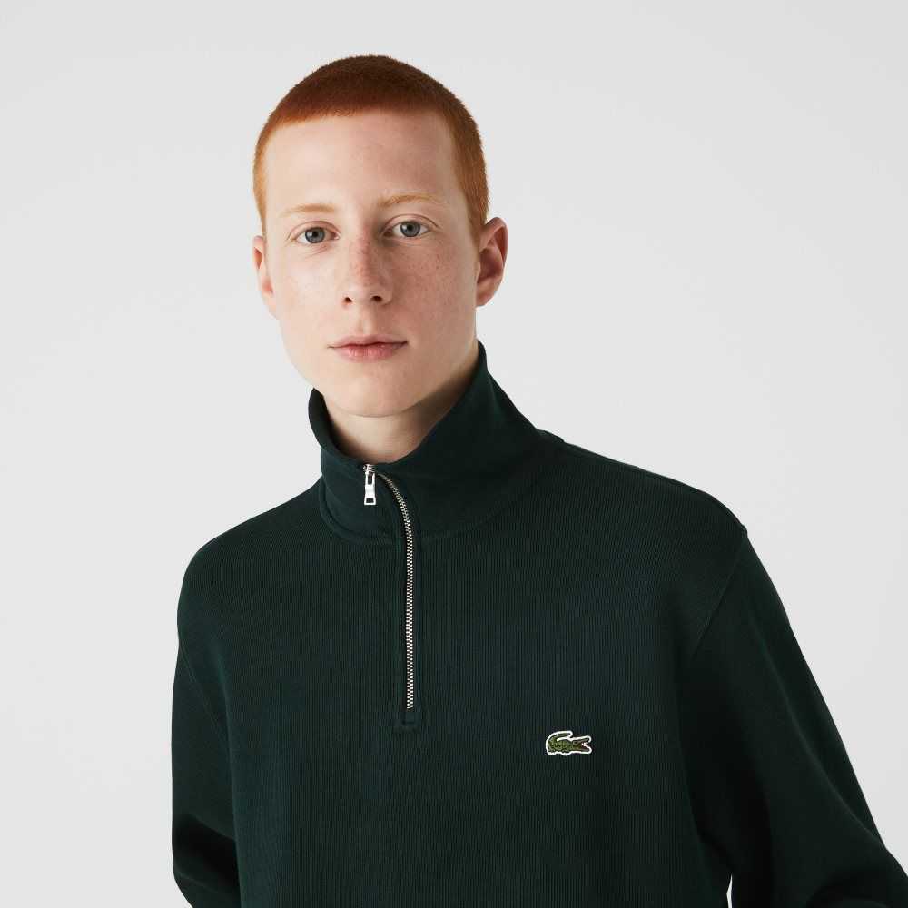 Lacoste Half Zip Pamuklu Yeşil | OK0784561