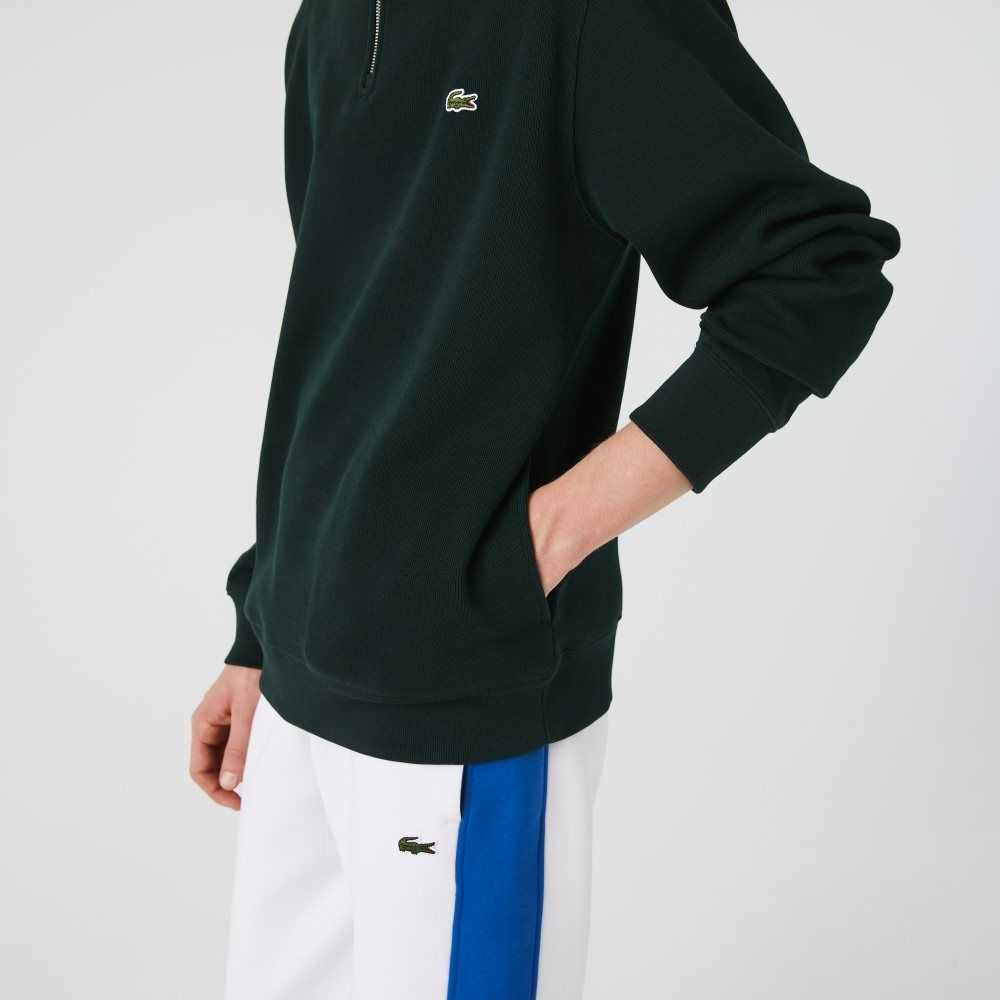 Lacoste Half Zip Pamuklu Yeşil | OK0784561