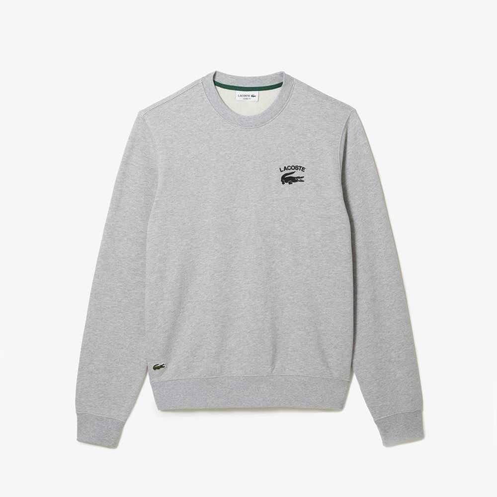 Lacoste Inscription Crew Neck Gri | CJ4612537