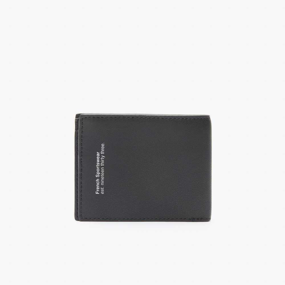 Lacoste Interior Card Slot Foldable Wallet Siyah | XJ9817643