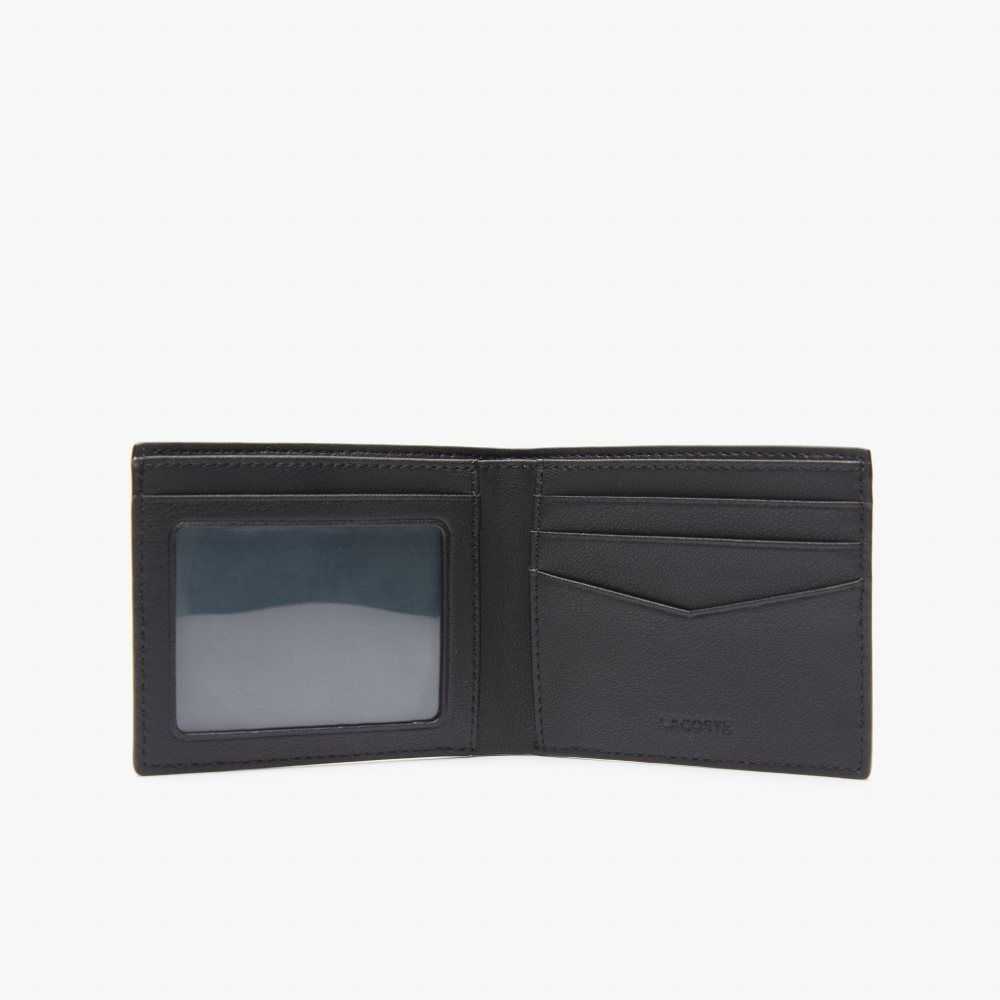 Lacoste Interior Card Slot Foldable Wallet Siyah | XJ9817643