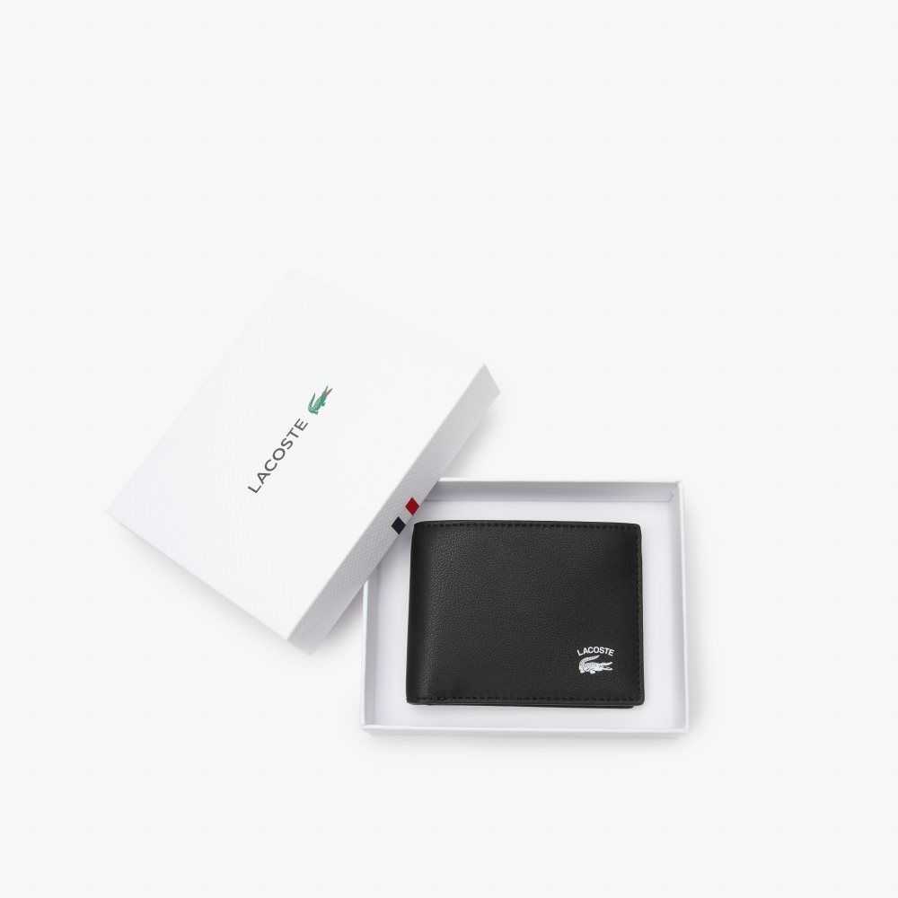 Lacoste Interior Card Slot Foldable Wallet Siyah | XJ9817643