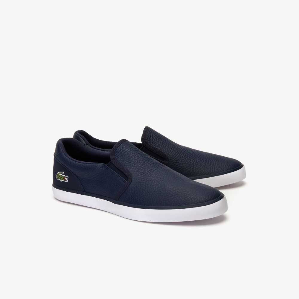 Lacoste Jouer Deri Slip-On Mavi Beyaz | SE1352867