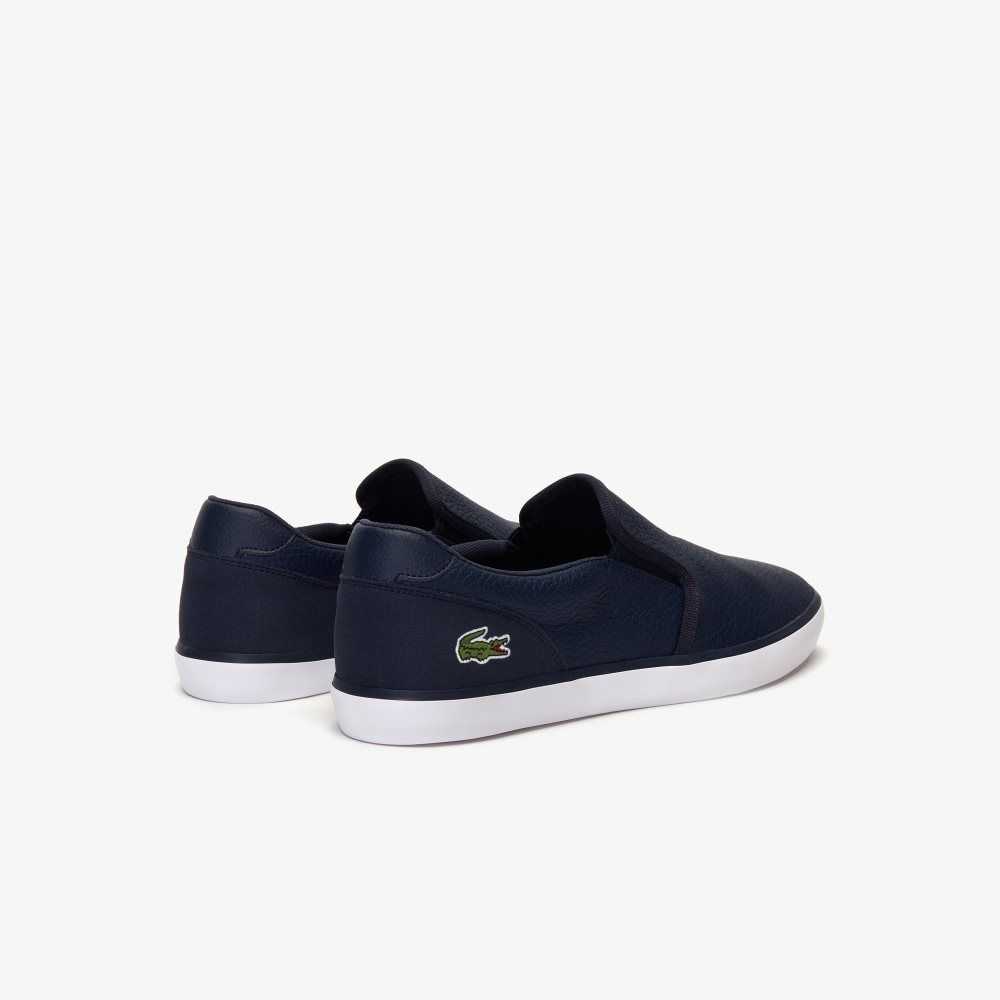 Lacoste Jouer Deri Slip-On Mavi Beyaz | SE1352867