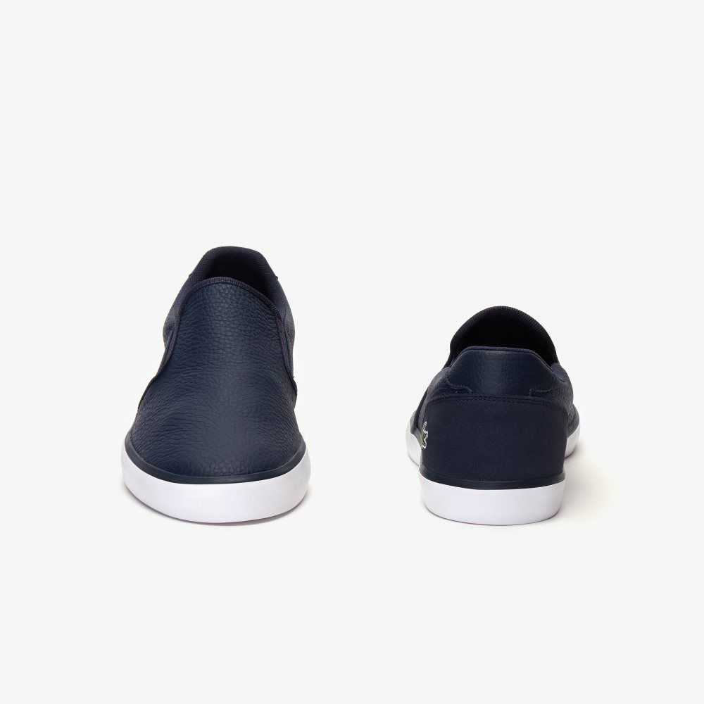 Lacoste Jouer Deri Slip-On Mavi Beyaz | SE1352867