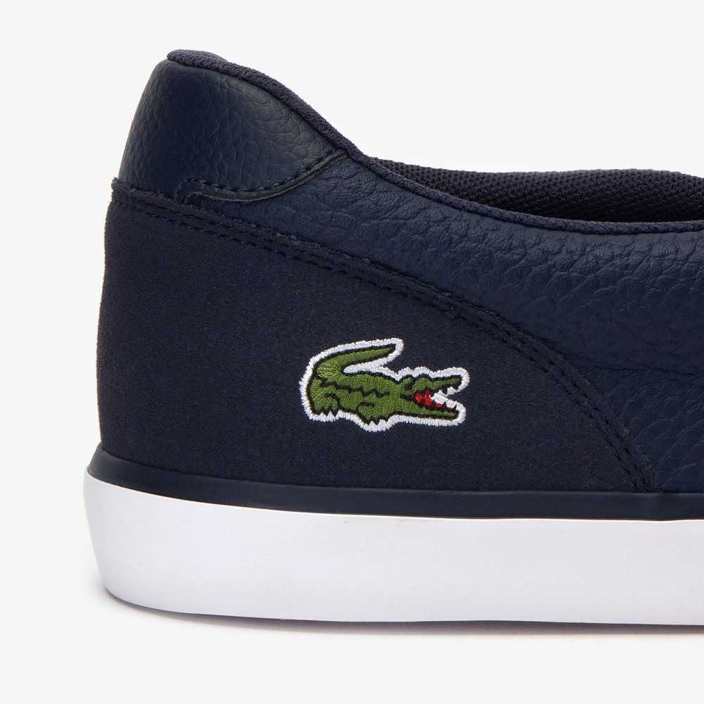 Lacoste Jouer Deri Slip-On Mavi Beyaz | SE1352867