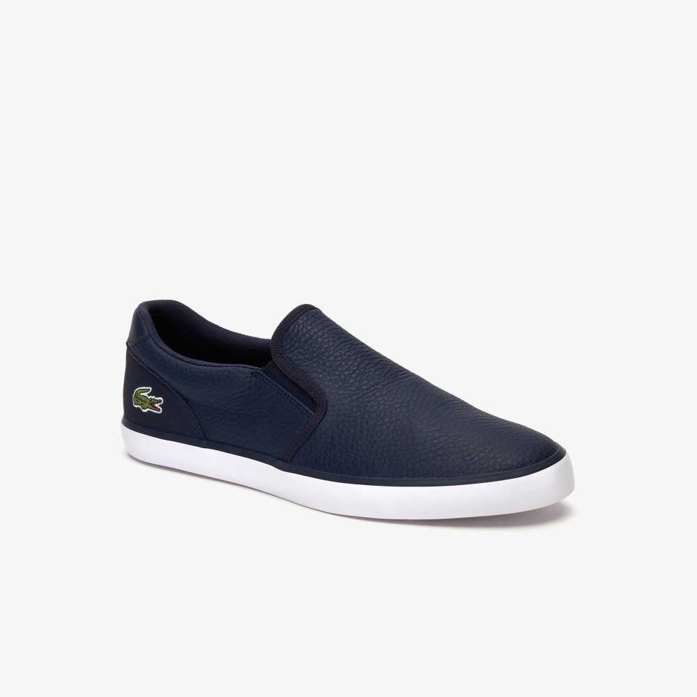 Lacoste Jouer Deri Slip-On Mavi Beyaz | SE1352867