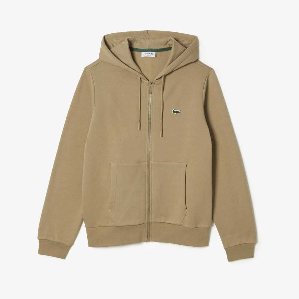 Lacoste Kangaroo Pocket Fleece Zipped Bej Rengi | MH1983425