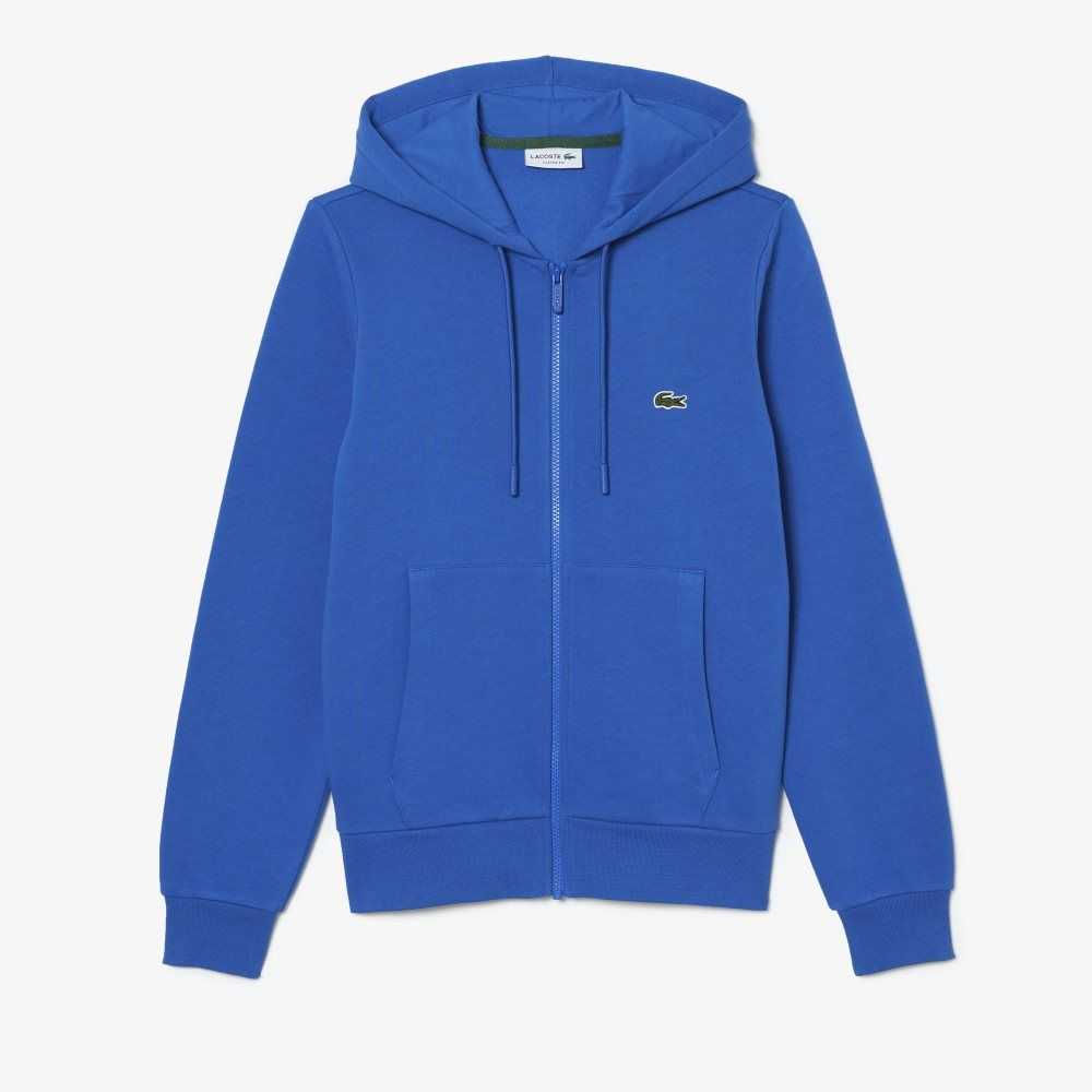 Lacoste Kangaroo Pocket Fleece Zipped Mavi | YK9548260