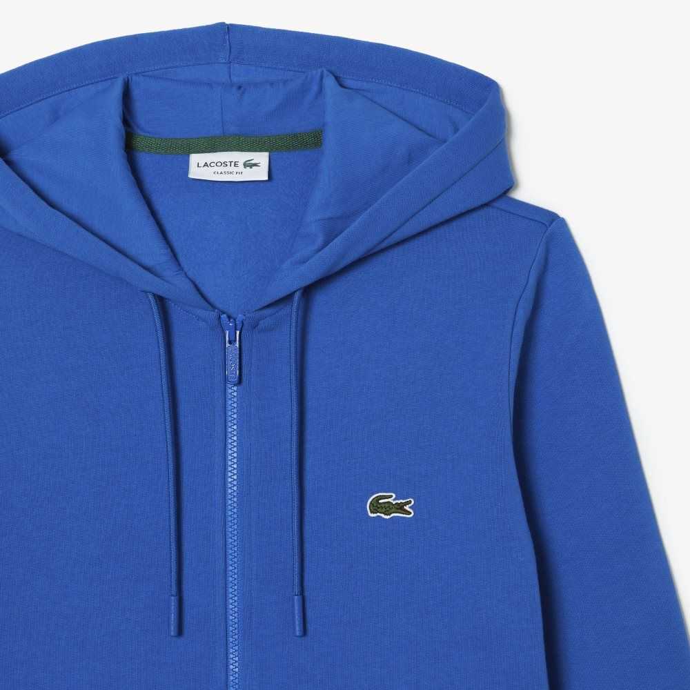 Lacoste Kangaroo Pocket Fleece Zipped Mavi | YK9548260