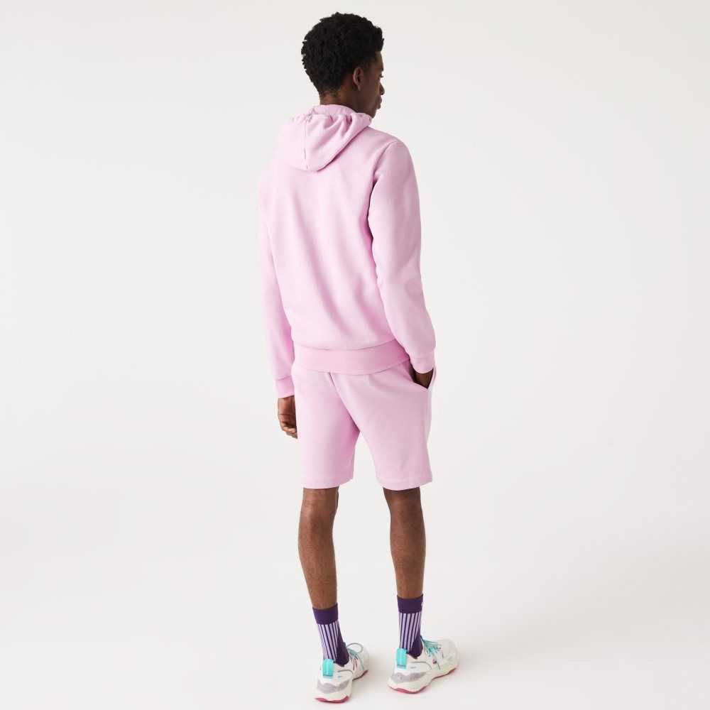 Lacoste Kangaroo Pocket Fleece Zipped Pembe | HU9758432