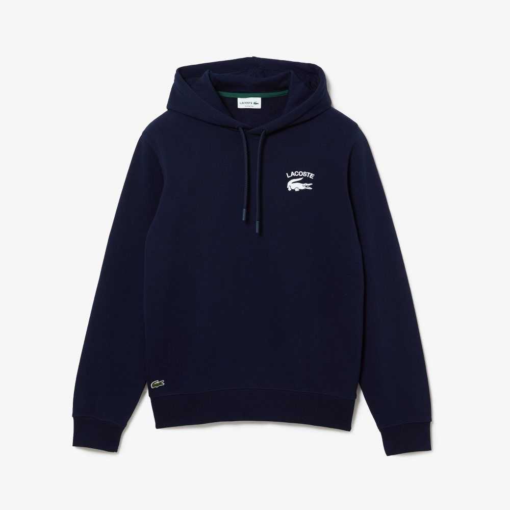 Lacoste Klasik Fit Solid Kukuletalı Lacivert Mavi | JR9368415