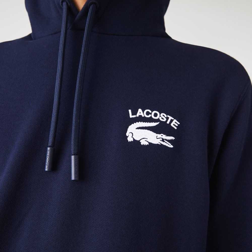 Lacoste Klasik Fit Solid Kukuletalı Lacivert Mavi | JR9368415