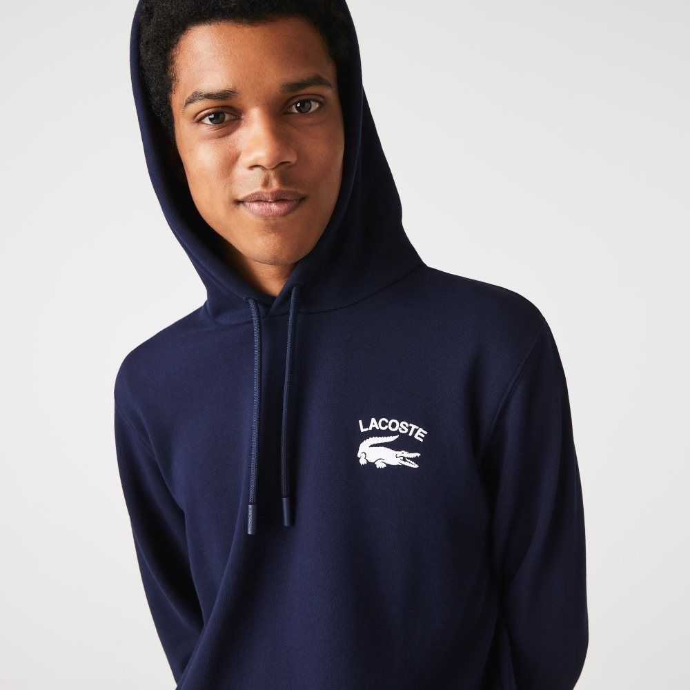 Lacoste Klasik Fit Solid Kukuletalı Lacivert Mavi | JR9368415