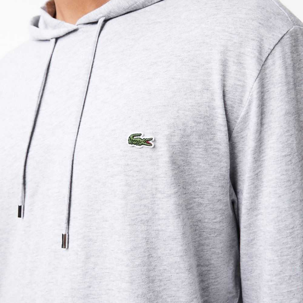 Lacoste Kukuletalı Pamuklu Jersey Sweatshirt Gri | AF6172304