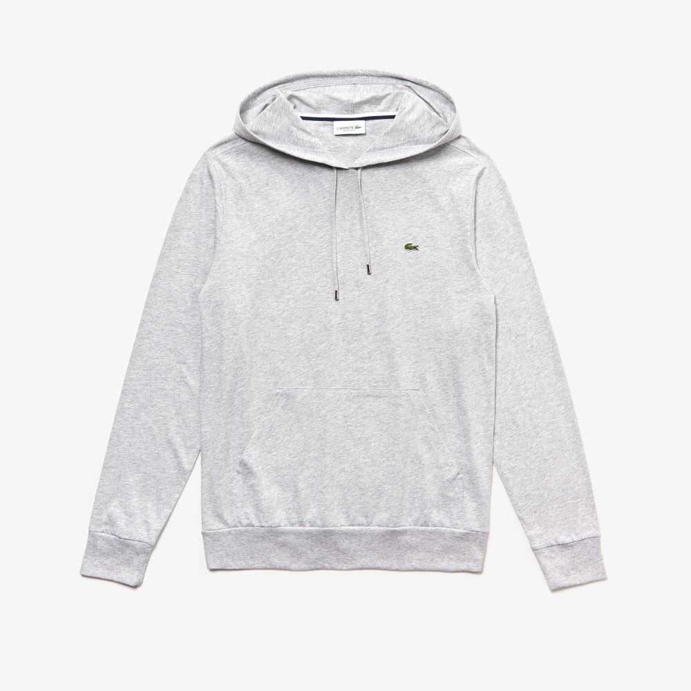 Lacoste Kukuletalı Pamuklu Jersey Sweatshirt Gri | AF6172304