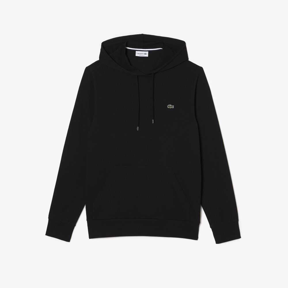 Lacoste Kukuletalı Pamuklu Jersey Sweatshirt Siyah | OA6950438