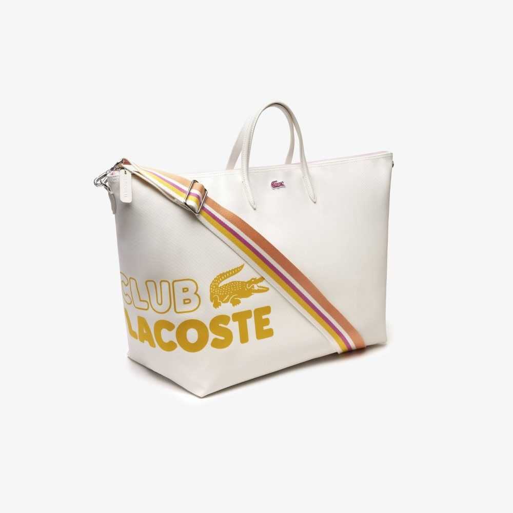 Lacoste L.12.12 Large Contrast Print Tote Renkli | KC7439058